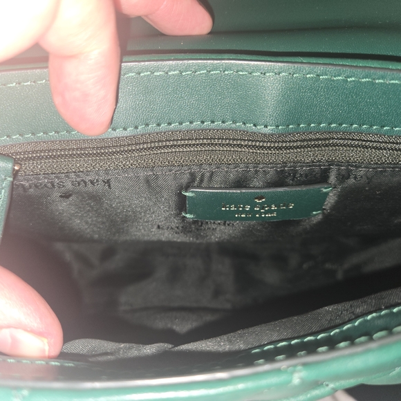 Green Quilted Leather Chain Bag - Picture 6 of 8